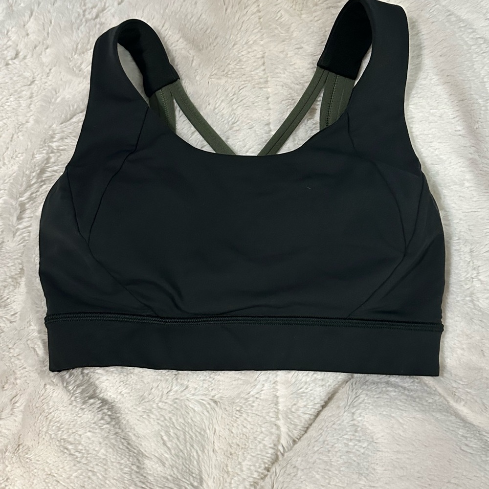 Lululemon Green Sports Bra Seamless Racerback Women 4